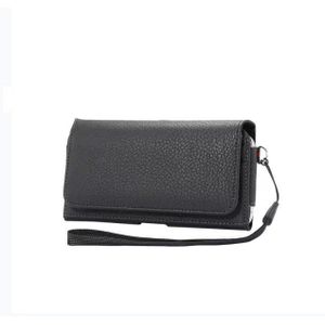 Universal Classic Litchi Grain Taille Packs Fanny Pak Mannen Mobiele Telefoon Zakken Riem Clip Zak Met Kaarthouder Hand Strap