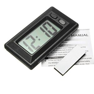 Ultra-Dunne Lcd Digitale Display Auto Voertuig Dashboard Klok Met Kalender Display Mini Draagbare Auto Accessoires