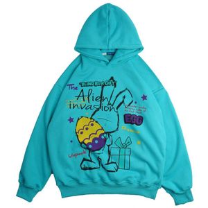 Lindsey Seader Mannen Winter Hoodies Sweatshirt Warme Wol Fleece Harajuku Oversized Cartoon Gedrukt Streetwear Herenkleding