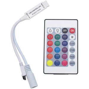 1 st SMD 5050 5730 3528 RGB Led Strip licht Dimmer Controller DC 12 V 24 Keys Draadloze IR Afstandsbediening Dimmer