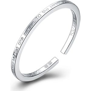 NB33 Klassieke Eenvoudige Ronde 925 Sterling Zilveren Armband Engagement Bruiloft Sieraden Vrouwelijke