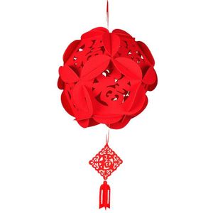 Traditionele Opknoping Chinese Rode Lantaarn Voor Geluk Gelukkig Nieuwjaar Voor 3D Lantaarn Versieren Home Decoratie
