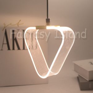 Acryl Led Hanglamp Voor Keuken Eetkamer Eenvoudige Hanglamp Voor Koffie Huis Slaapkamer Schorsing Opknoping Plafondlamp
