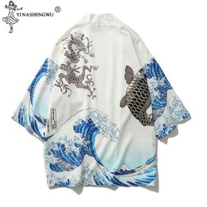 Japanse Kimono Aziatische Yukata Vrouwen Harajuku Tops Unisex Dunne Losse Vest Blouses Japanse Traditionele Orient Etnische Kimono