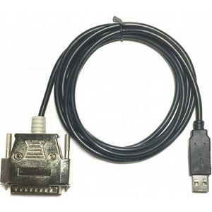 FTDI Chip Usb to RS232 Serial Adapter Cable, CNC Controls Programming Cable, 25 Pin DB25 Male Connector, 1.8m