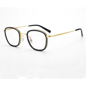 Japanse Titanium Acetaat Brilmontuur Mannen Vrouwen Handgemaakte Vierkante Brillen Bijziendheid Recept Brillen 824