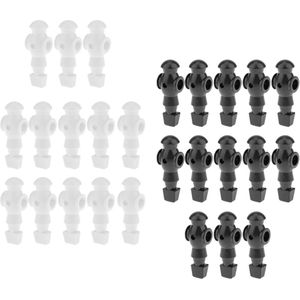 26 Stuks Zwart &amp; Wit Tafelvoetbal Man Spelers Mannen Tafel Voetbal Speler Vervanging Van Past Standaard 5/8 &quot;tafelvoetbal Staven