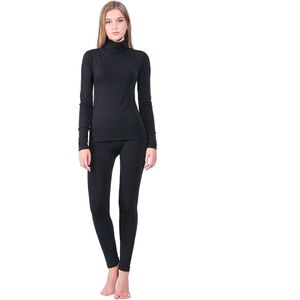 YOOY Winter Thermisch Ondergoed Vrouwen Elastische Ademende Vrouwelijke U-hals Casual Warme Lange Onderbroek Sets