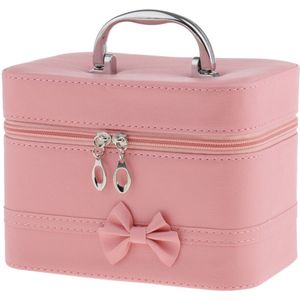Draagbare Handtas Rits Make-Up Cosmetische Organizer Storage Case Box Reizen