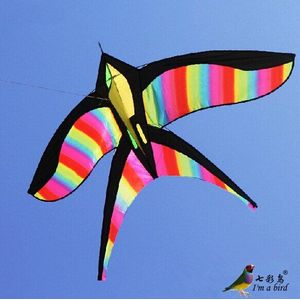 Speelgoed Regenboog Vogel Vliegers Met Handvat Lijn Nylon Goede Vliegende