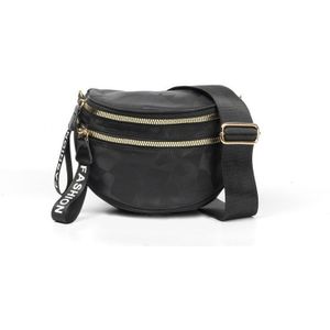 Vento Marea Crossbody Tassen Voor Vrouwen Brede Band Borst Tas Over De Schouder Stijlvolle Vrouwelijke Zwarte Messenger Purse & handtassen