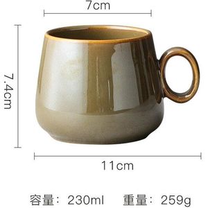 Keramische Kopje Koffie Japanse Retro Creatieve Keramische Water Cup Nordic Luxe Thee Cup Mat Porselein Thee Set Cuisine Drinkware