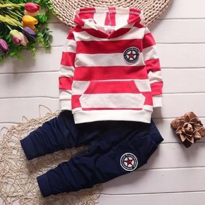 Jongens Kleding Ster Streep Mode Pak Peuter Trainingspak Trui Baby Kleding Sets Kinderen Kids Hooded T-shirt + Broek Jongen