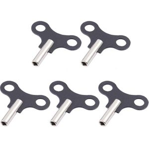 5Pcs Hout Klok Sleutel Metalen Klok Sleutel Houten Klok Gereedschap Kronkelende Zwitserse Repair Tool Black