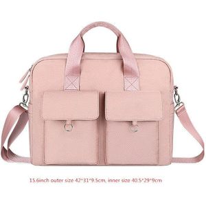 Waterdichte Schokbestendige Laptop Tas Aktetas Mannen Vrouwen Schoudertas Tote Crossbody Travel Office Business Document Opslag Pouch