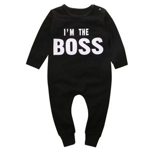 Pudcoco Arrivals Pasgeboren Peuter Lange Mouw Rompertjes Kids Baby Jongen Meisje Casual Romper Boss Jumpsuit Kleren