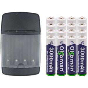 AAA Batterij 3000 mah 1.5 V Alkaline oplaadbare batterij voor Afstandsbediening Speelgoed licht Batterij en alkaline smart charger