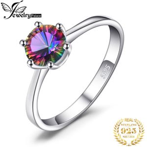 Jewelrypalace Genuine Rainbow Mystic Topaz Ring 925 Sterling Zilveren Ringen Voor Vrouwen Engagement Ring Zilver 925 Edelstenen Sieraden