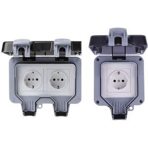 Outdoor Muur Schakelaar Socket IP66 Weer & Stofdicht Stopcontact Eu Standaard