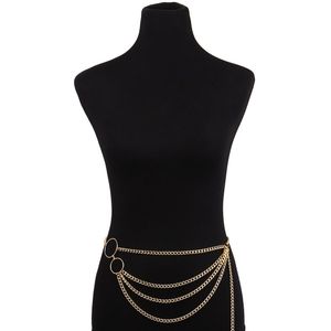Vrouwen Metalen Riem Dunne Ketting Goud Zilver O Ring Elegante Dames Voor Shirt Jurk Classy Trendy Accessorie Alle Match