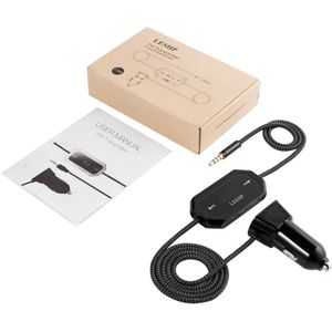 Leshp Draadloze Fm-zender Radio Auto Kit Voor Smart Telefoons Bundel Met 3.5Mm Audio Plug En Autolader