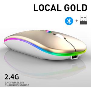 Bluetooth Draadloze Muis 2.4G Ontvanger Gaming Muis Met Usb Oplaadbare Rgb Gamer Mouse Voor Pc Laptop Notebook Computer