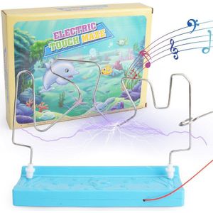 Elektrische Interactieve Touch Buis Labyrint Speelgoed Collision Shock Speelgoed Novel Puzzel Doolhof Spel Met Muziek Verlichting Met Kids Adult