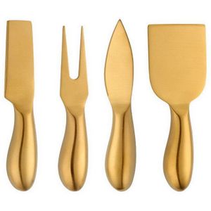 4Pcst Kaas Tool Gold Kaas Slicer Cutter Mes Creatieve Kaas Raspen Keuken Gereedschap Cake Spatel Boter Mes Kaas Set ^