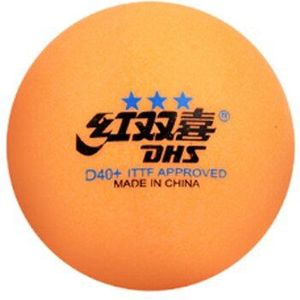 Originele Dhs 3-Star D40 + Tafeltennis Ballen 3 Ster Seamed Abs Ballen Plastic Oranje Poly Ping pong Ballen