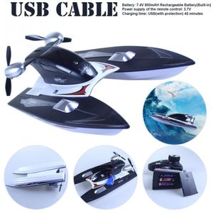 2.4 Ghz 35 Km/h Met Kabel Rc Boot High Speed Lake Kids Volwassenen Multifunctionele Zwembad Usb Oplaadbare Hobby Afstandsbediening