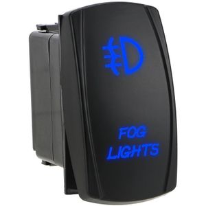 Forauto Auto Dashboard Knop Connector 5 Pin Verlichte On-Off Led Rocker Schakelaar Mistlamp Schakelaar Automobiel Modificatie