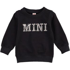 0-36M Jongetje Meisje Lange Mouw Sweatshirt Brief Mini Print Crew Hals Trui Voor Jongens Meisjes Winter warm Sweatshirt Tops