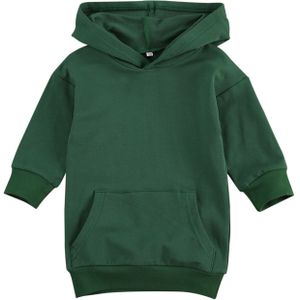 Herfst Winter Peuter Infant Kids Baby Meisjes Lange Mouw Trui Jurk Solid Hooded Trui Jurk Casual Tops Voor Kinderen