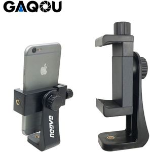GAQOU Universele Statief Mount Adapter Mobiele Telefoon Clipper Houder Verticale 360 Rotatie Statief Stand voor iPhone X 7 plus Samsung