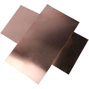 Rood koper folie massieve plaat, plaat 1 mm dik 100x100mm alle maten in voorraad DIY hardware