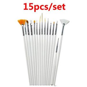 Nail Art Brush Pennen Acryl Nail Penselen UV Gel Nail Polish Schilderen Tekenen Penselen Set Strass Handvat Manicure Gereedschap Borstel