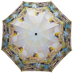 Olieverf Europa Landschap Patroon Regen/Parasol, 3 Vouwen Verdikking Anti Uv Mode Abstract Art Vrouwen Paraplu