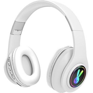 Opvouwbare Led Rabbite Bluetooth Kinderen Hoofdtelefoon Met Microfoon Leuke Meisjes Draadloze Muziek Helm Voor Iphone Android Xiaomi