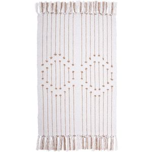 Katoen Tapijt Mat Diamant Getuft Deurmat Boho Geometrische Kwasten Karpetten Machine Wasbaar Fringe Met Non-Slip Mat Badkamer tapijten