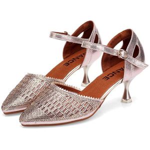 BD629 Hak 6 cm Outdoor Indoor Model Tonen Schoenen Zapatos De Baile Latino Mujer Diamanten Latin Stijldansen Schoenen Vrouwen