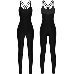 Tiaobug Vrouwen Een Stuk Dancewear Mouwloze Stretchy Jumpsuit Volwassen Workout Oefening Gymnastiek Turnpakje Yoga Ballet Bodysuit