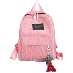 Rugzak vrouwen Canvas Kwastje Schooltassen Rugzak Tas Rugzak Tas Voor Tienermeisjes School Rugzak Mochila # EEN