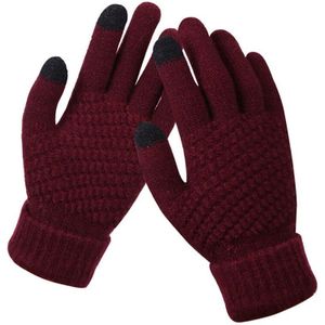 Winter Vrouwen Kasjmier Gebreide Handschoenen Jacquard Touchscreen Warme Handschoenen Ski Pluche Handschoenen