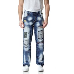 Jeans Voor Mannen Mode Broek Joggingbroek Gat Toevallige Denim Broek Mannelijke Plus Size Gewassen Full-Lengte Lente Fit Moownuc