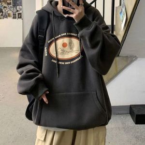 Ranberone Oversized Vrouwen Hoodies Tops Lange Mouw Print Sweatshirts Losse Dikke Jas Koreaanse Stijl Vrouwelijke Hoodies