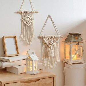 Wandtapijt Bohemian Chic Macrame Thuis Opknoping Kamer Decoratie Creatieve Gaven Muur Opknoping Wandtapijten Hanger, 2 Stuks