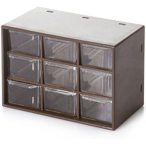 9 Grid Jewelry Storage Box Drawer Cosmetic Organizer Earrings Necklace Stationery Storage Multi-function Plastic Box Office