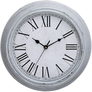 12 Inch Stille Wandklok Antieke Shabby Art Stijl Creatieve Retro Quartz Klokken Vintage Horloges Reloj Pared Klok Woonkamer