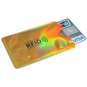 100pcs Mix Anti RFID Portemonnee Blokkeren Reader Lock Bank Kaarthouder Id Bank Card Case Bescherming Metalen Credit NFC houder Aluminium