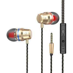 3.5Mm Metalen Oortelefoon 4D Subwoofer Oortelefoon Hifi Dj Oortelefoon In-Ear Oortelefoon Met Microfoon Voor Smart Phone